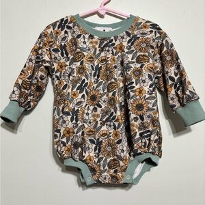 Sadie Scott Floral Long Sleeve Baby Romper Size 12/18 Months